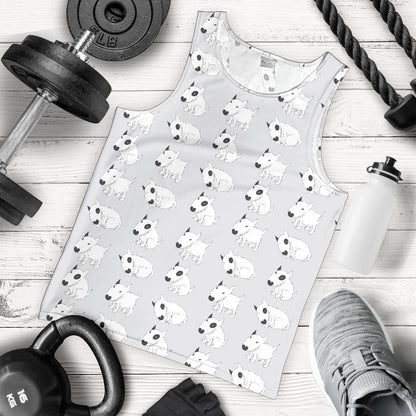 Bull Terrier hand draw Print Pattern Men Tank Top