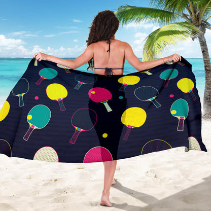 Ping Pong Pattern Print Design A04 Sarong Pareo Wrap