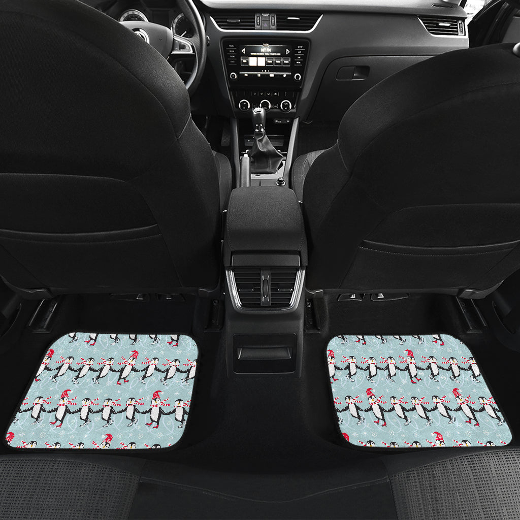 Penguin Sking Design Car Floor Mats Front Back