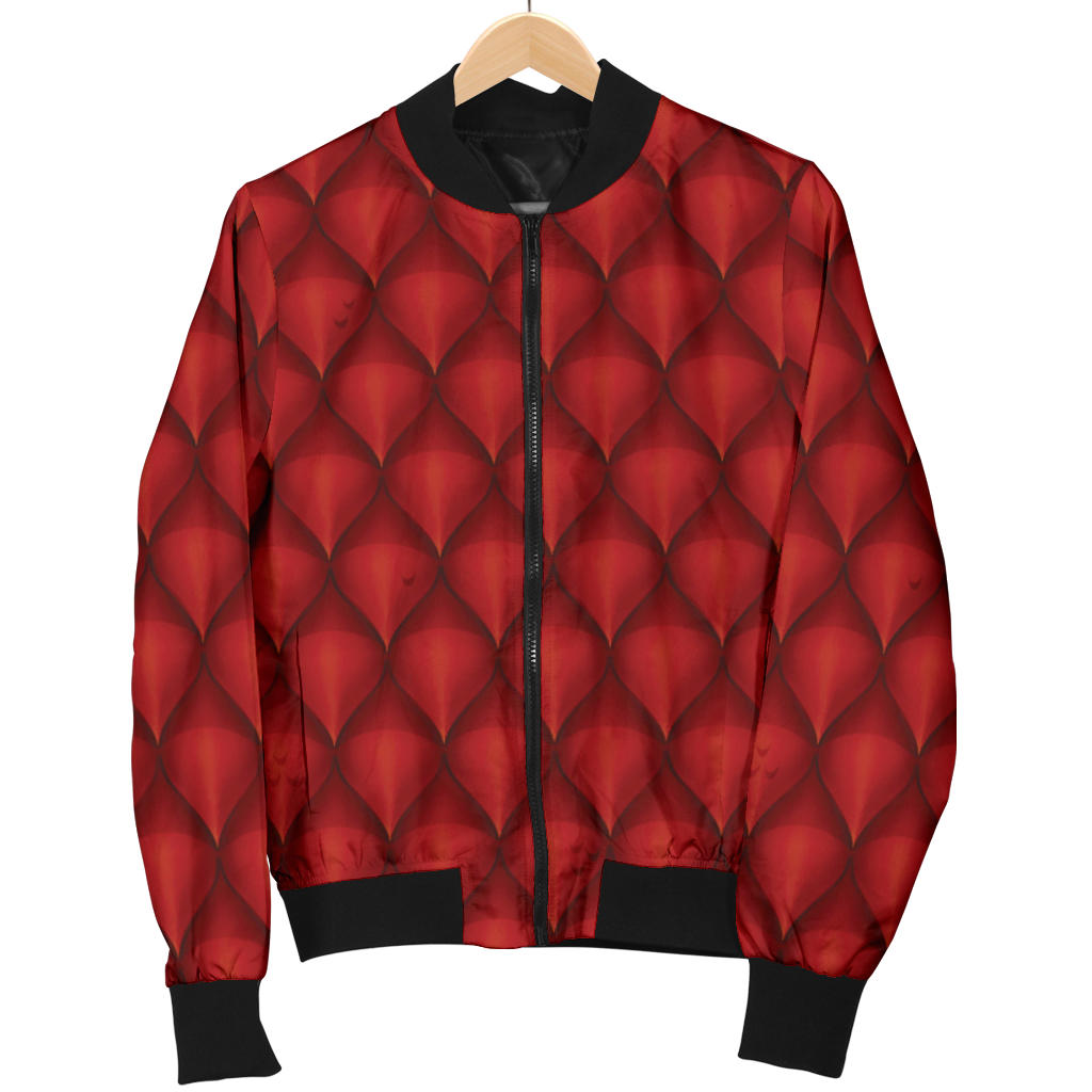 Dragons Red Skin Texture Men Bomber Jacket