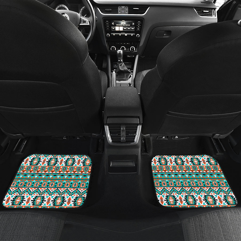 Indian Navajo Ethnic Themed Design Print Car Floor Mats Front Back