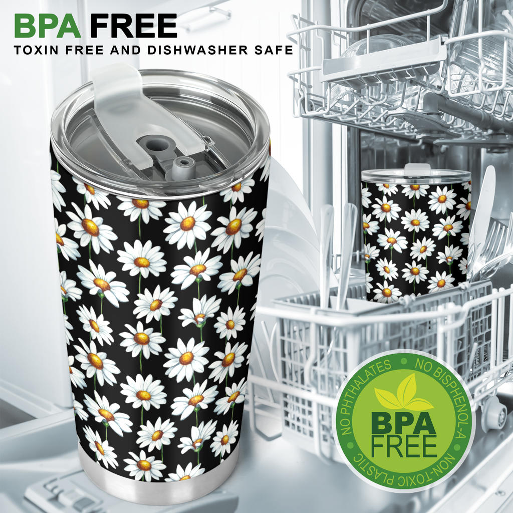 Daisy Print Pattern Tumbler