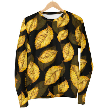 Elm Leave Summer Print Pattern Men Long Sleeve Sweatshirt