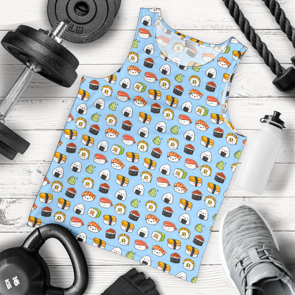 Sushi Cartoon Design Men Tank Top