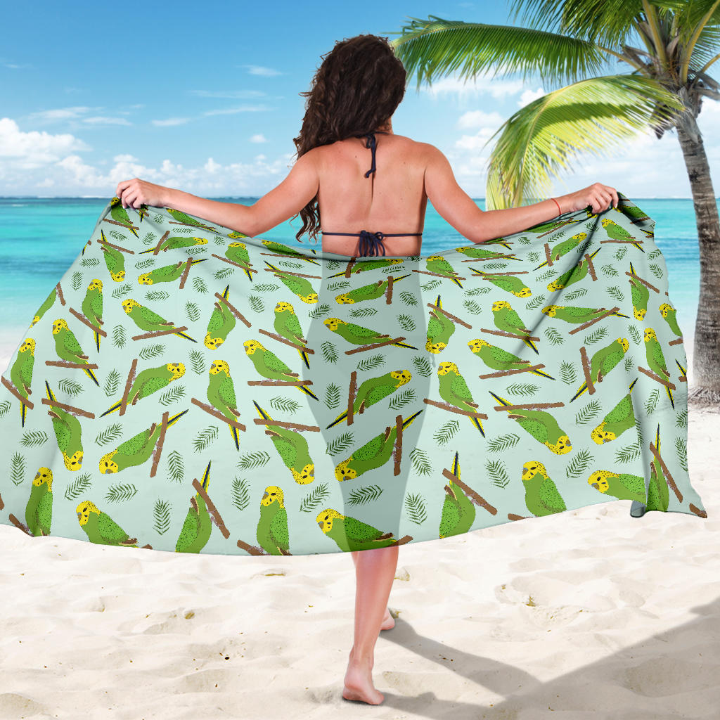 Budgerigar Pattern Print Design 04 Sarong Pareo Wrap