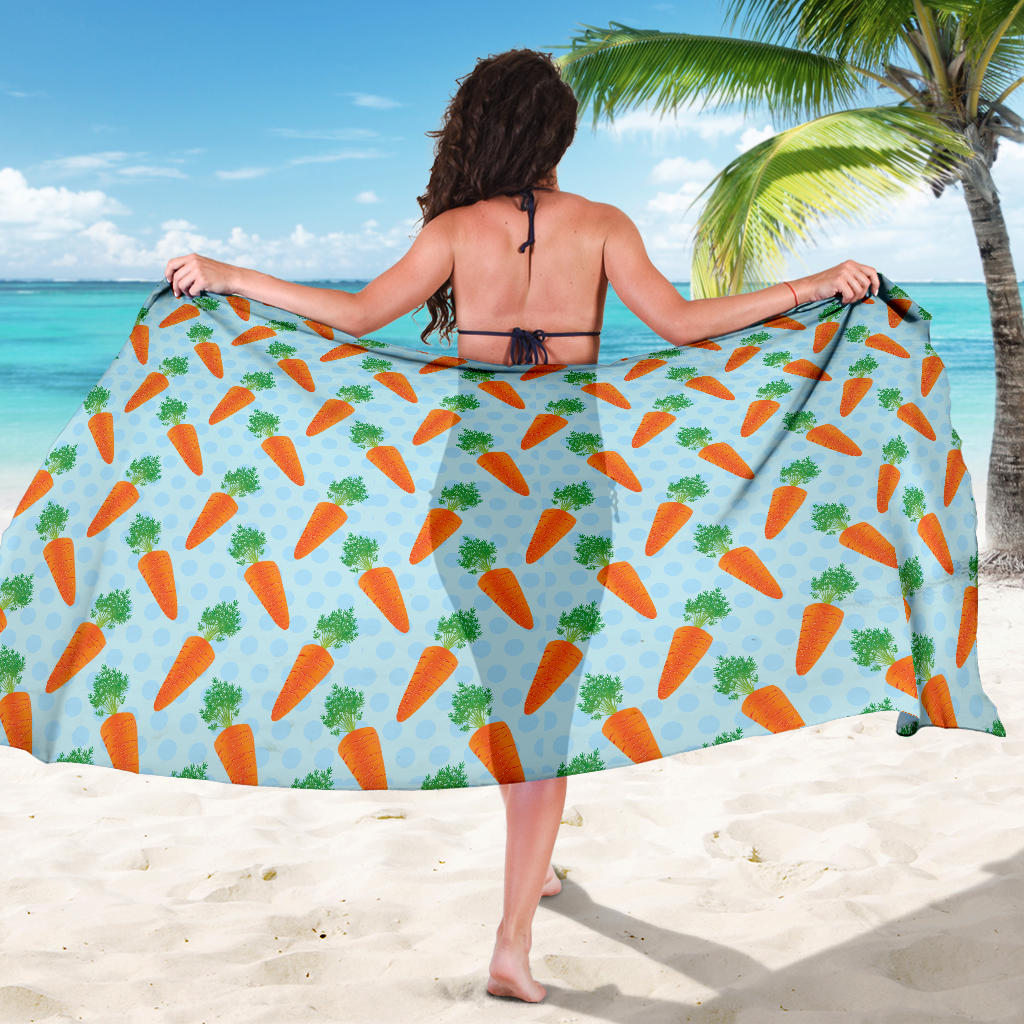 Carrot Pattern Print Design 01 Sarong Pareo Wrap