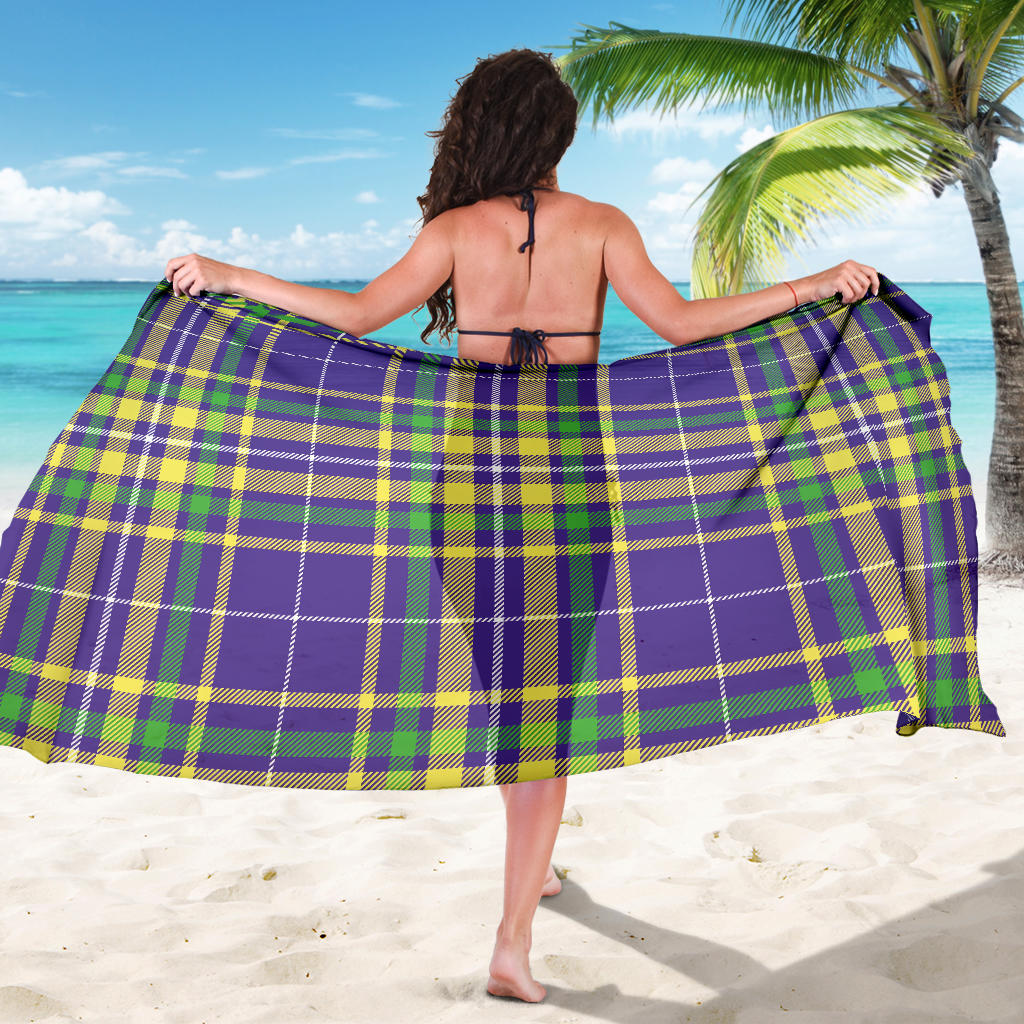Mardi Gras Pattern Print Design 010 Sarong Pareo Wrap