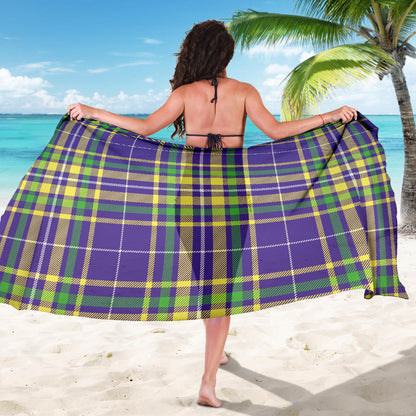 Mardi Gras Pattern Print Design 010 Sarong Pareo Wrap