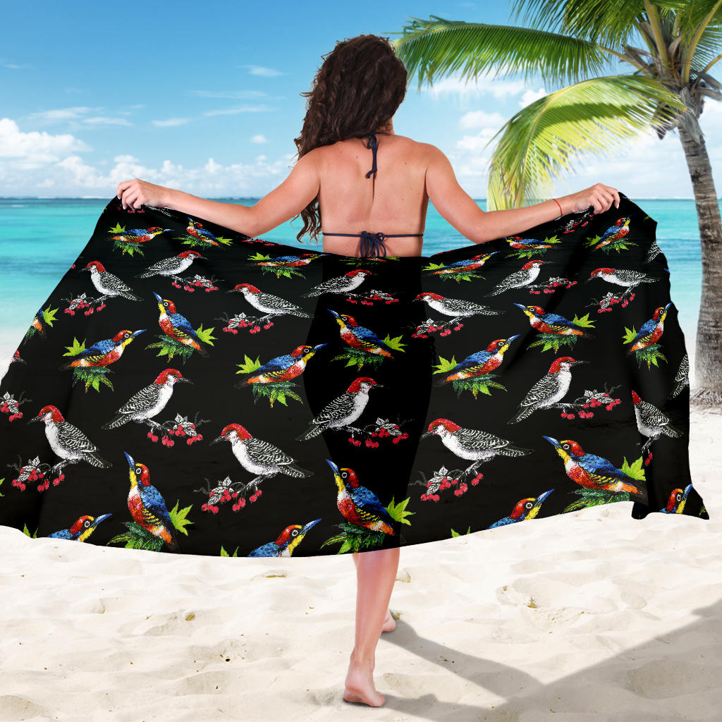 Birds Pattern Print Design 06 Sarong Pareo Wrap