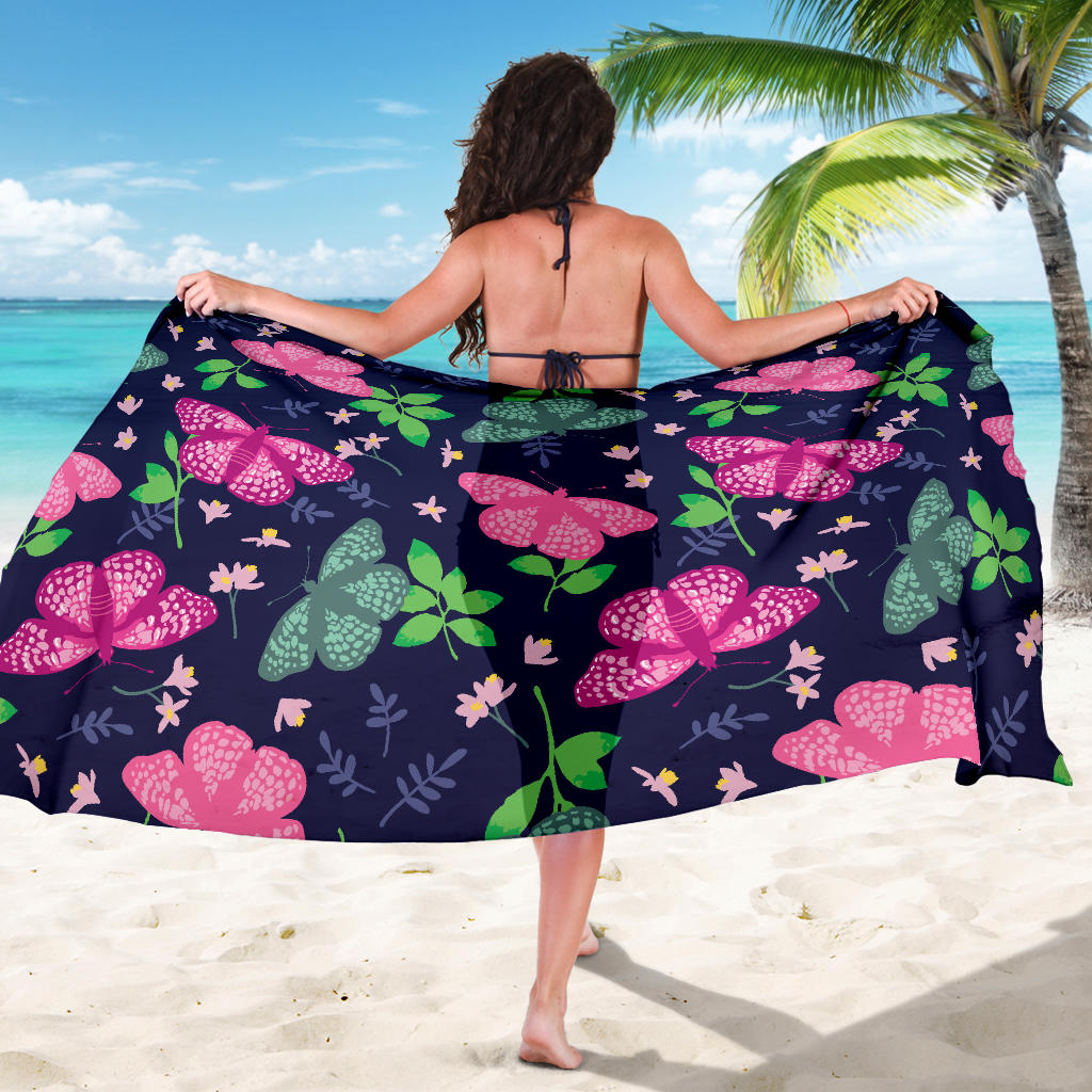 Monarch Butterfly Pattern Print Design 03 Sarong Pareo Wrap