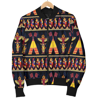 Totem Pole Design Men Bomber Jacket