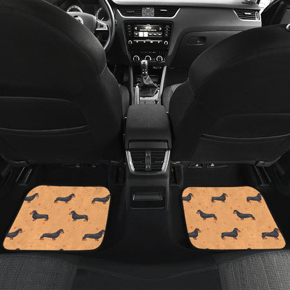 Dachshund Draw Print Pattern Car Floor Mats Front Back