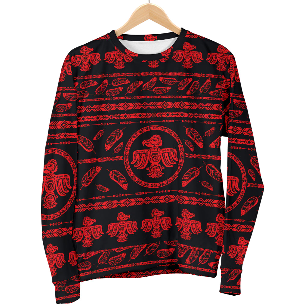 Native American Eagle Themed Print Women Long Sleeve Sweatshirt