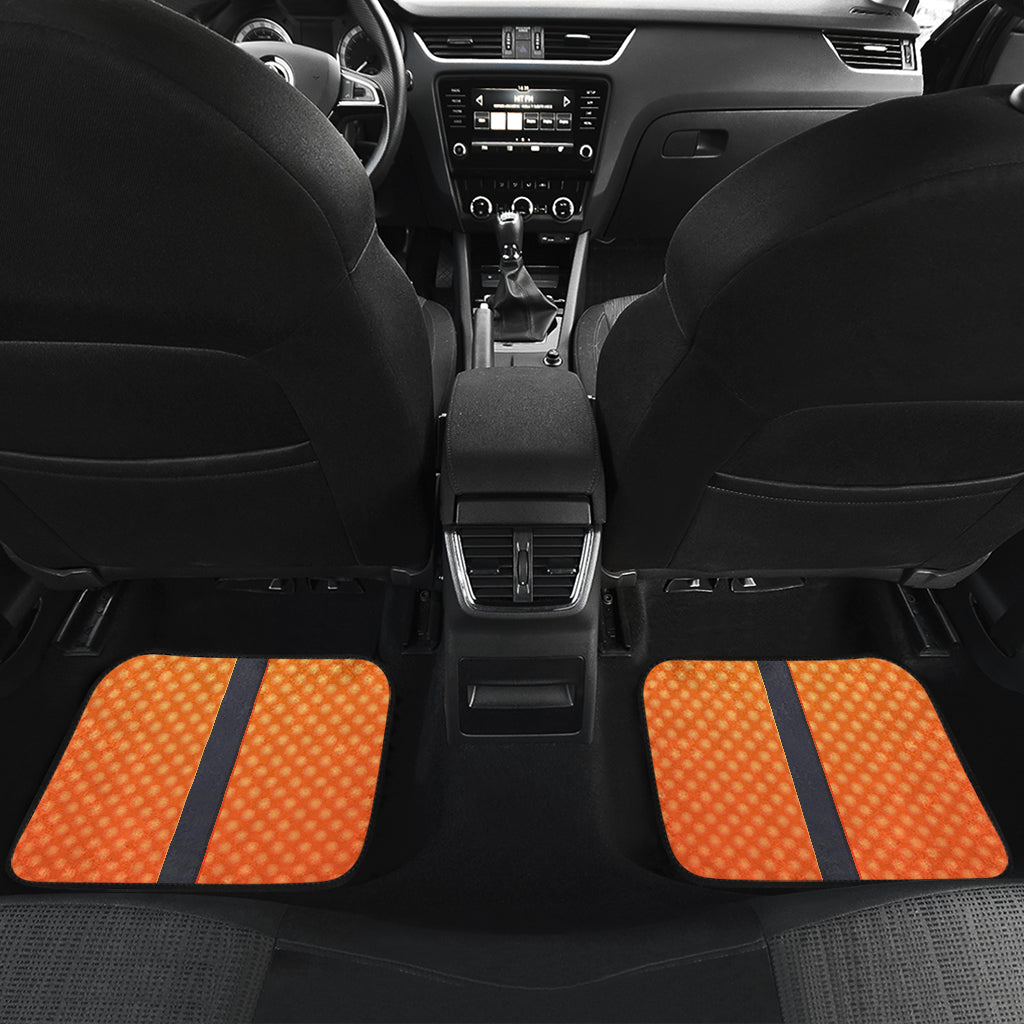 Basketball Texture Print Pattern Car Floor Mats Front Back