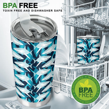 Shark Design Print Tumbler