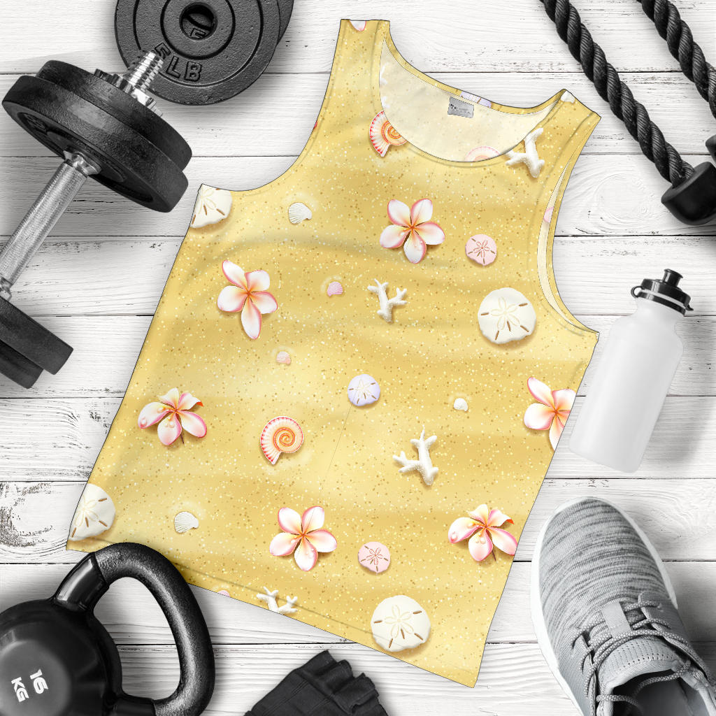 Beach Theme Print Men Tank Top
