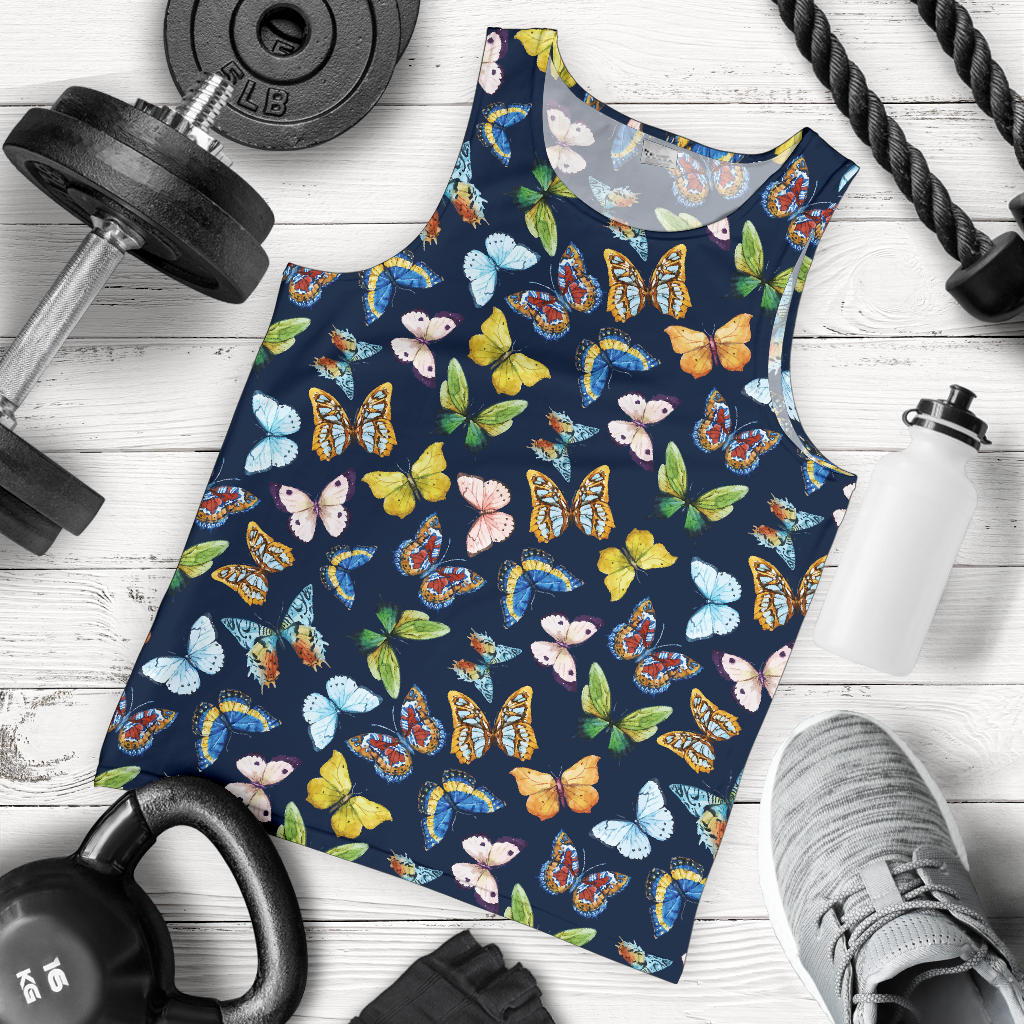 Butterfly Beautiful Print Pattern Men Tank Top