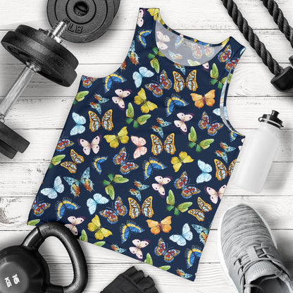 Butterfly Beautiful Print Pattern Men Tank Top