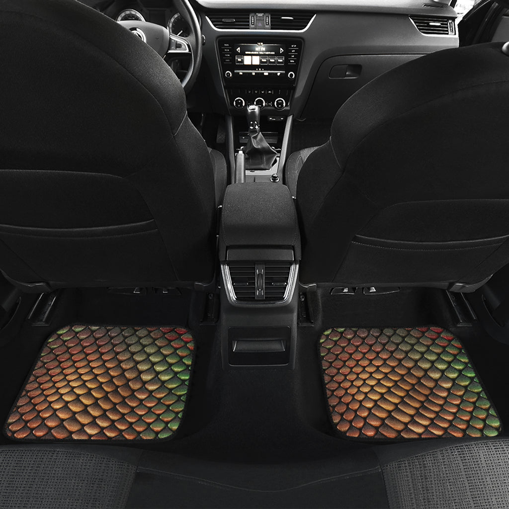Snake Skin Colorful Print Car Floor Mats Front Back