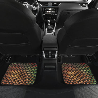 Snake Skin Colorful Print Car Floor Mats Front Back