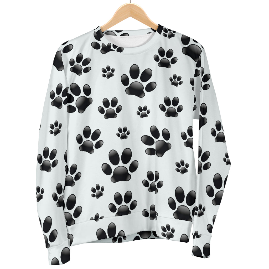 Paw Themed Print Women Long Sleeve Sweatshirt