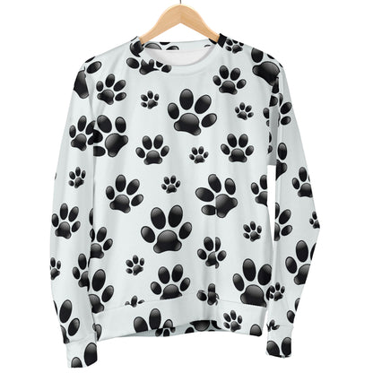 Paw Themed Print Women Long Sleeve Sweatshirt