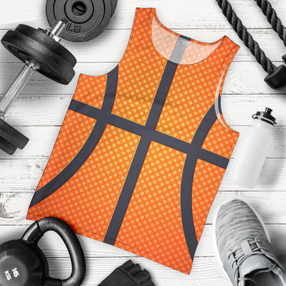 Basketball Texture Print Pattern Men Tank Top