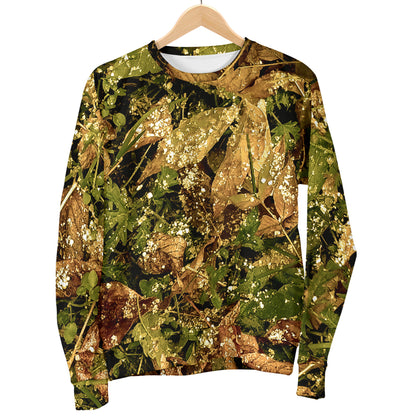 Camo Realistic Tree Forest Texture Print Women Long Sleeve Sweatshirt