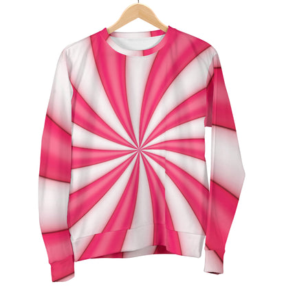 Vortex Twist Swirl Candy Print Men Long Sleeve Sweatshirt