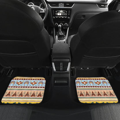Native American Pattern Design Print Car Floor Mats Front Back
