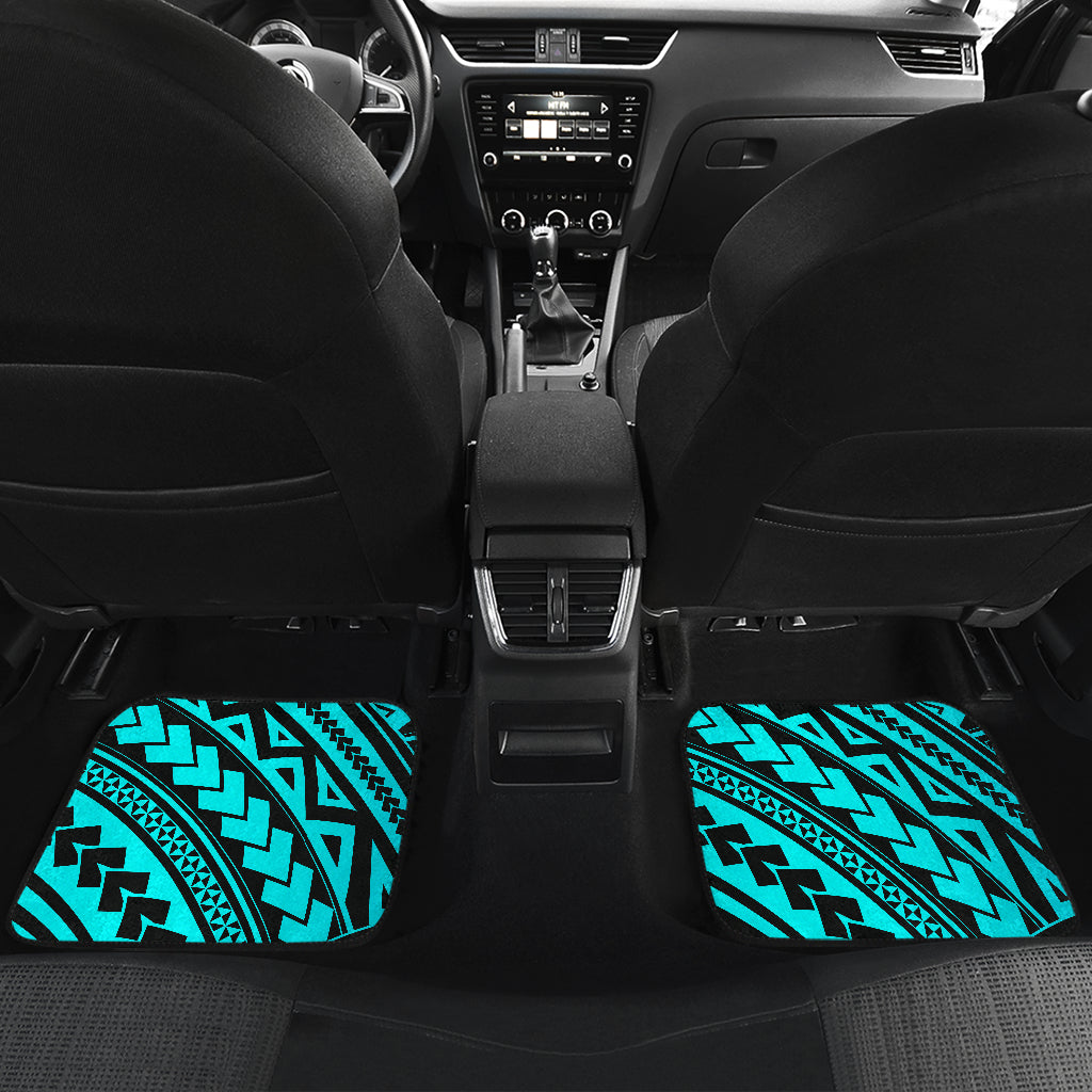 Polynesian Tribal Car Floor Mats Front Back