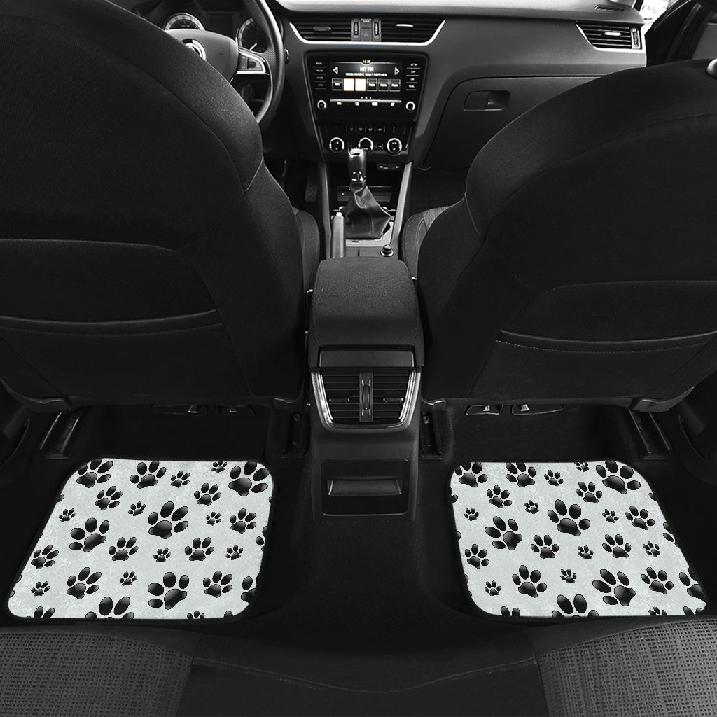 Paw Themed Print Car Floor Mats Front Back