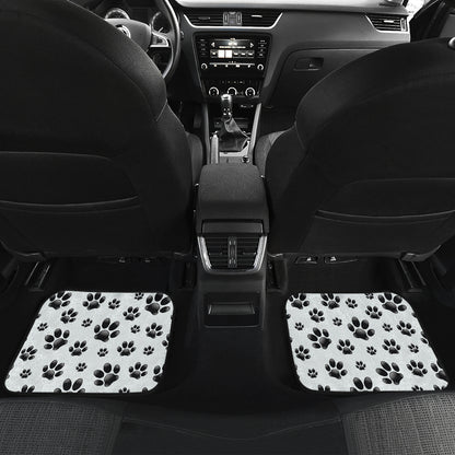 Paw Themed Print Car Floor Mats Front Back