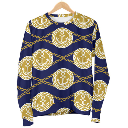 Anchor Luxury Pattern Men Long Sleeve Sweatshirt