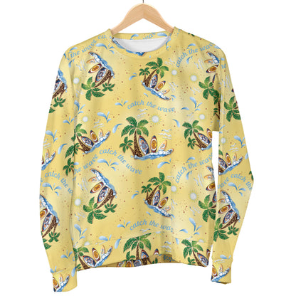 Surf Catch the Wave Design Women Long Sleeve Sweatshirt
