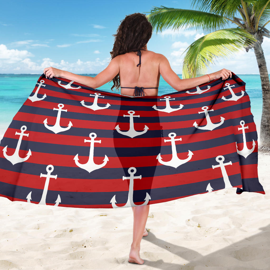 Nautical Pattern Print Design A05 Sarong Pareo Wrap
