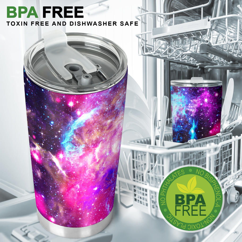 Galaxy Night Purple Space Print  Tumbler