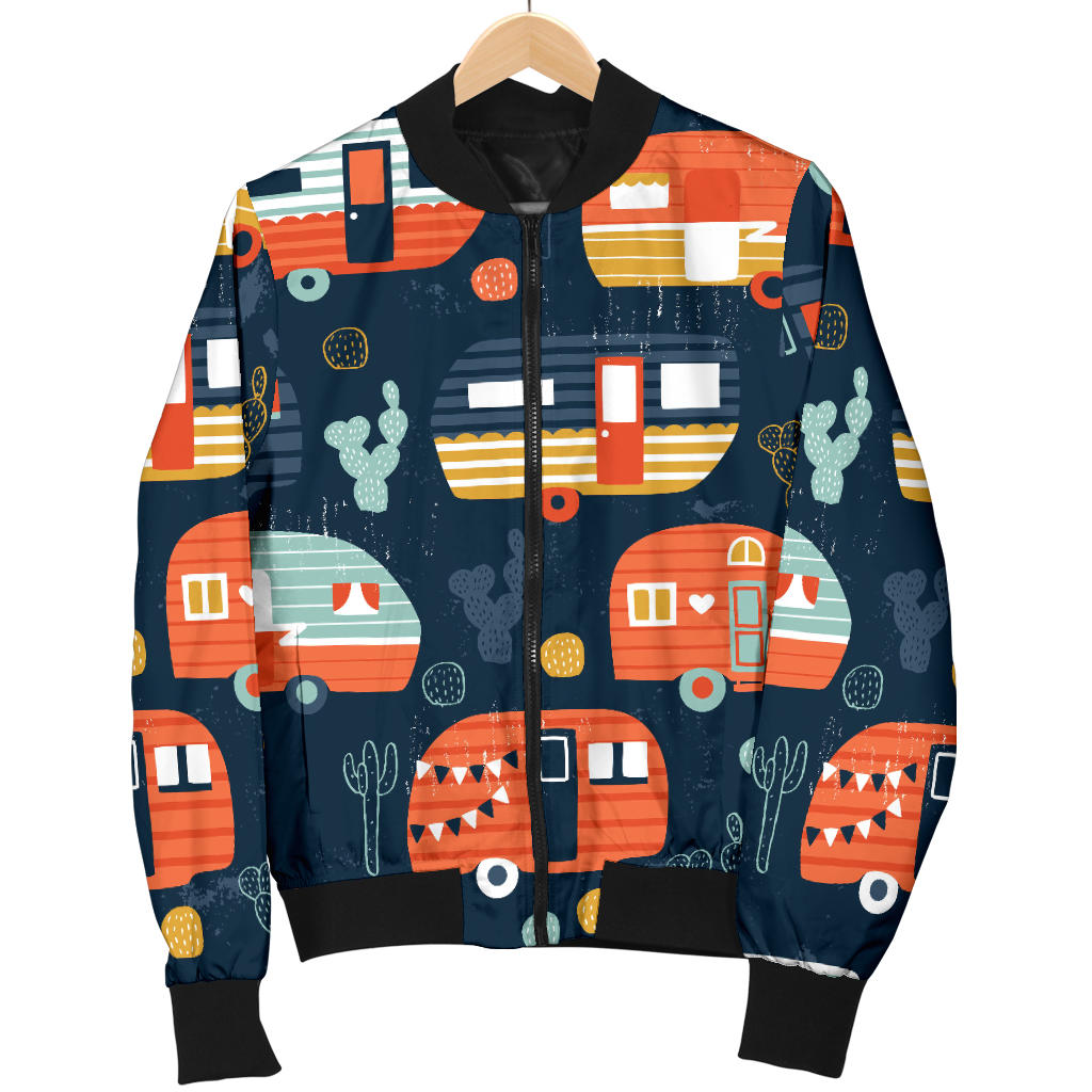 Camper Caravan Print Pattern Men Bomber Jacket