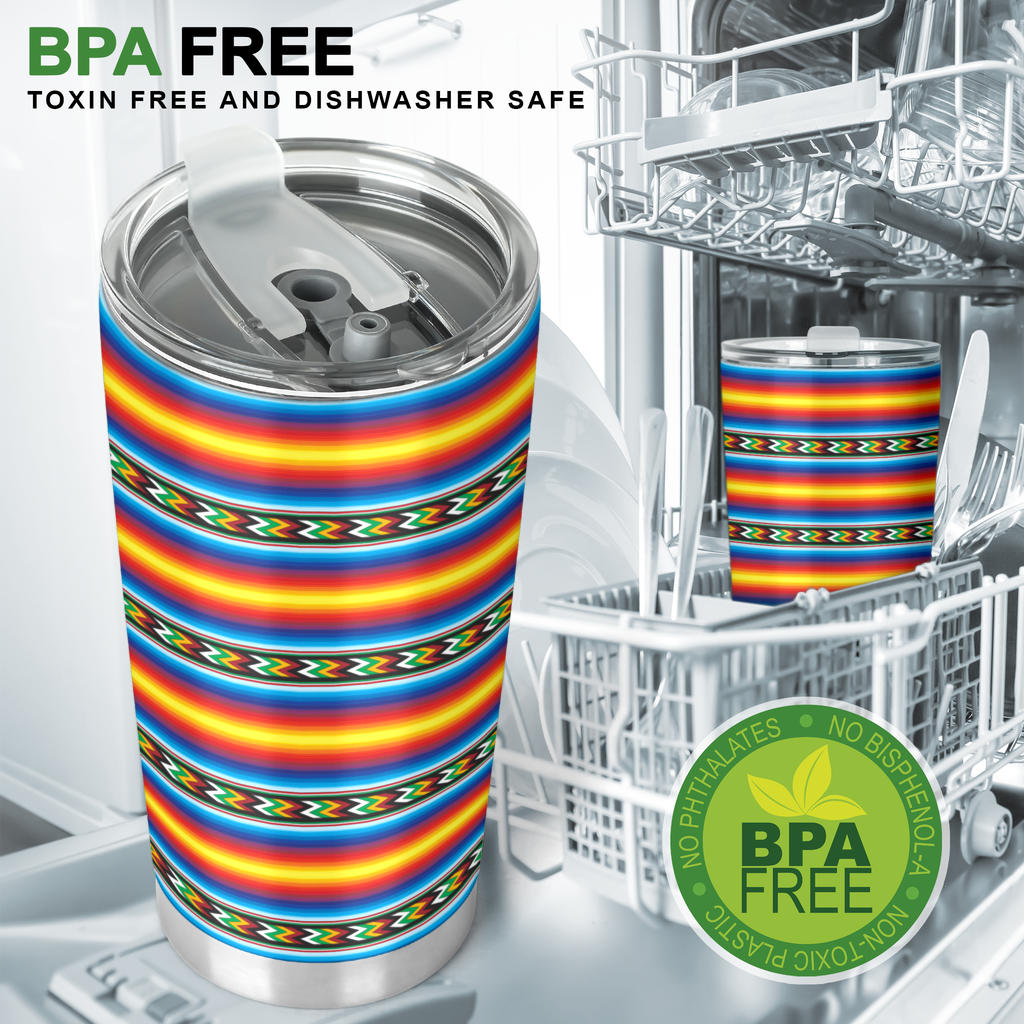 Mexican Blanket ZigZag Print Pattern Tumbler
