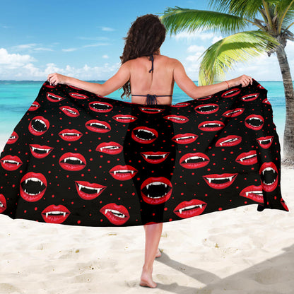 Halloween Pattern Print Design 01 Sarong Pareo Wrap
