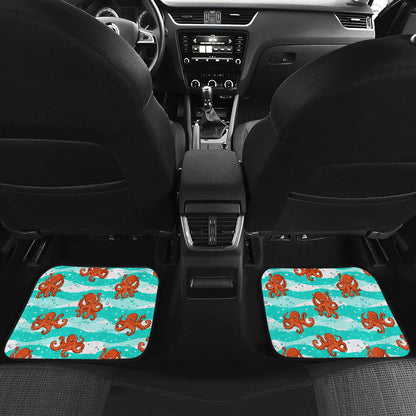 Octopus Cute Design Print Themed Car Floor Mats Front Back