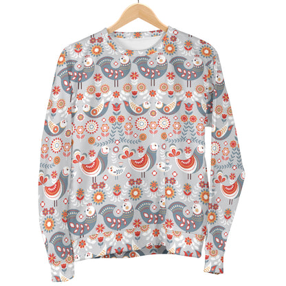 Swedish Nordic Design Print Men Long Sleeve Sweatshirt