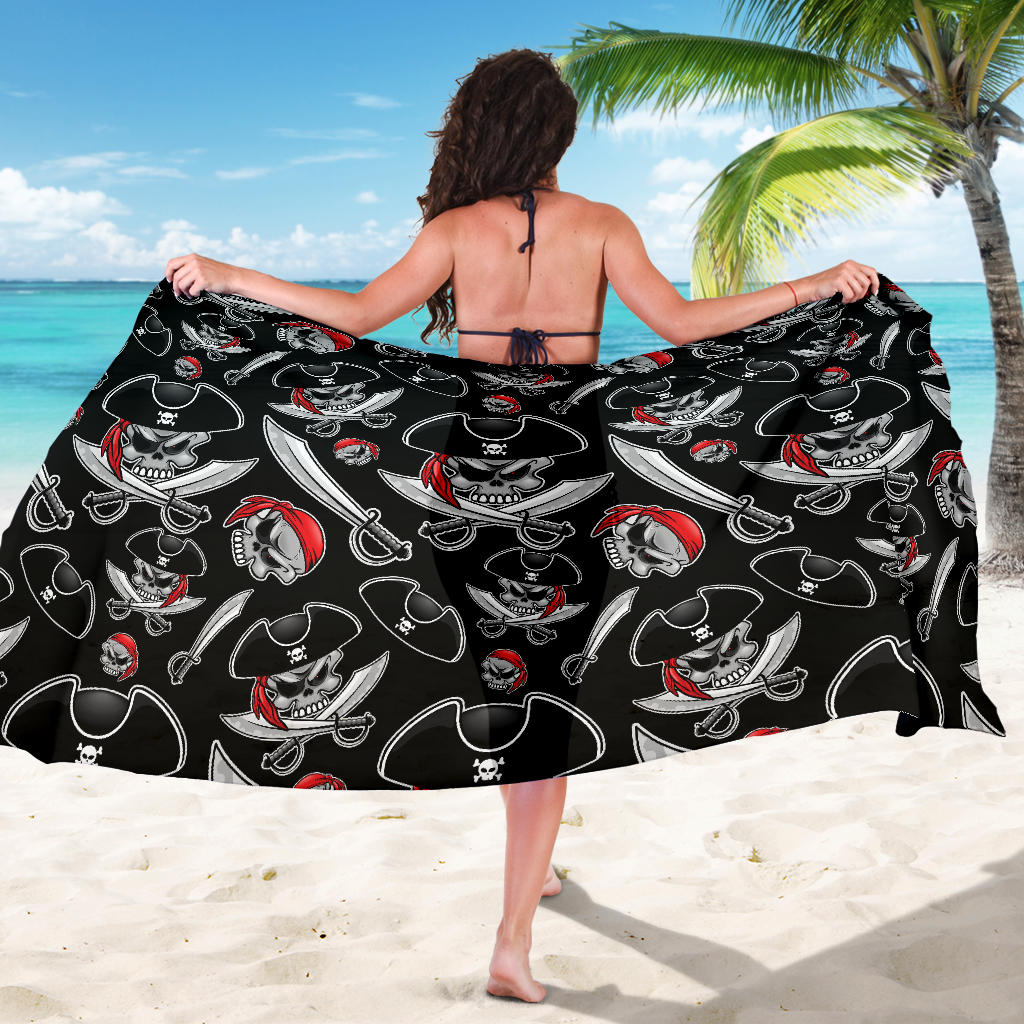 Pirate Pattern Print Design A05 Sarong Pareo Wrap
