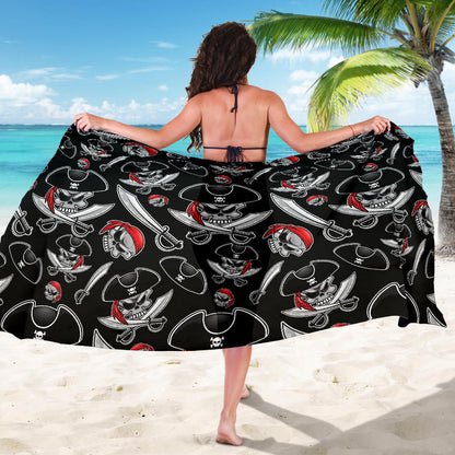 Pirate Pattern Print Design A05 Sarong Pareo Wrap