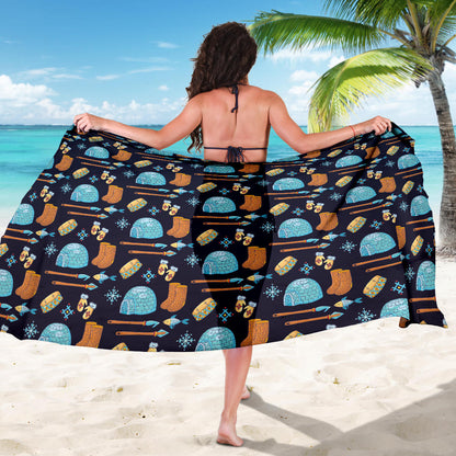Eskimo Pattern Print Design 02 Sarong Pareo Wrap