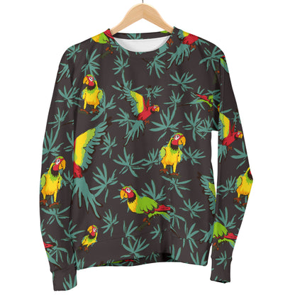 Parrot Themed Print Men Long Sleeve Sweatshirt