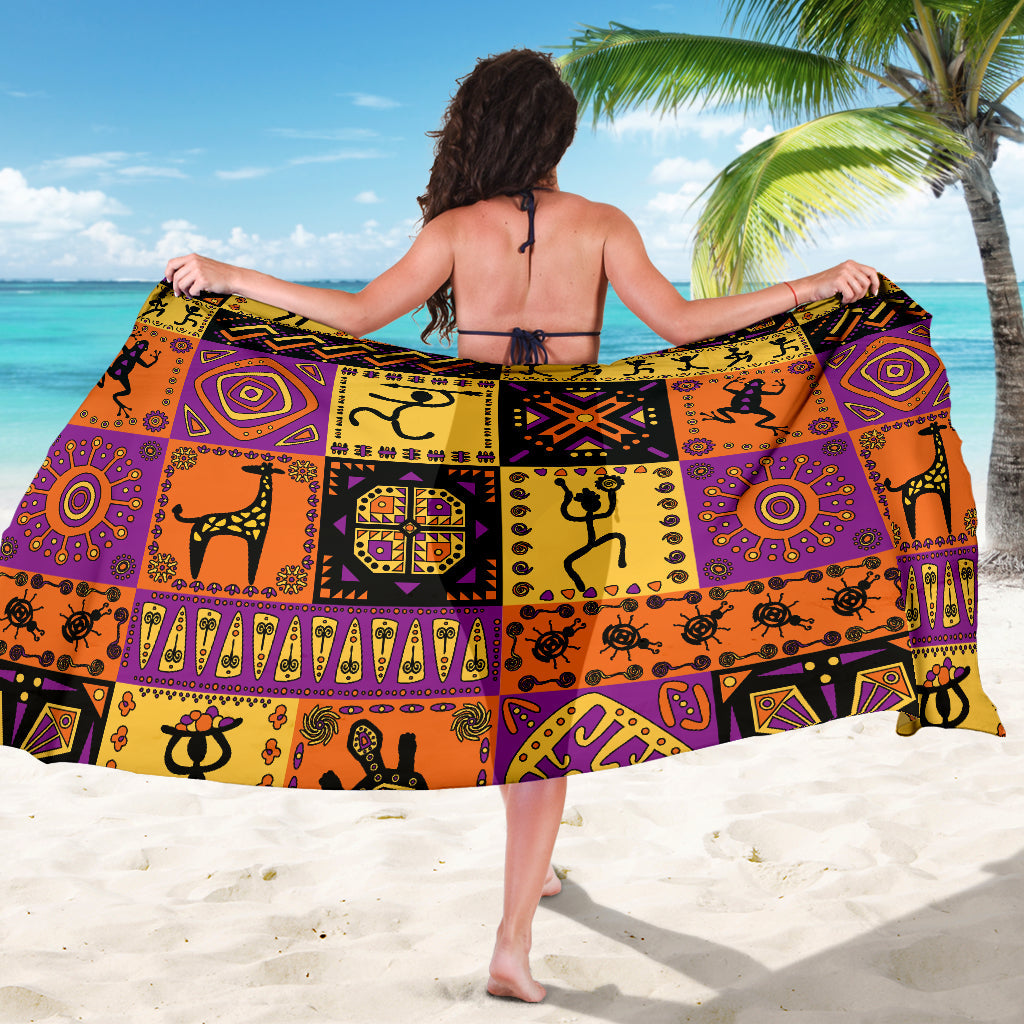 African Pattern Print Design 02 Sarong Pareo Wrap