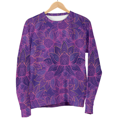 Bohemian Lotus Mandala Style Women Long Sleeve Sweatshirt