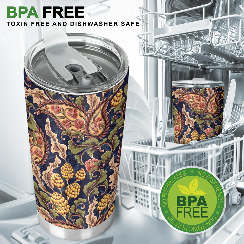 Floral Vintage Classic Print Tumbler