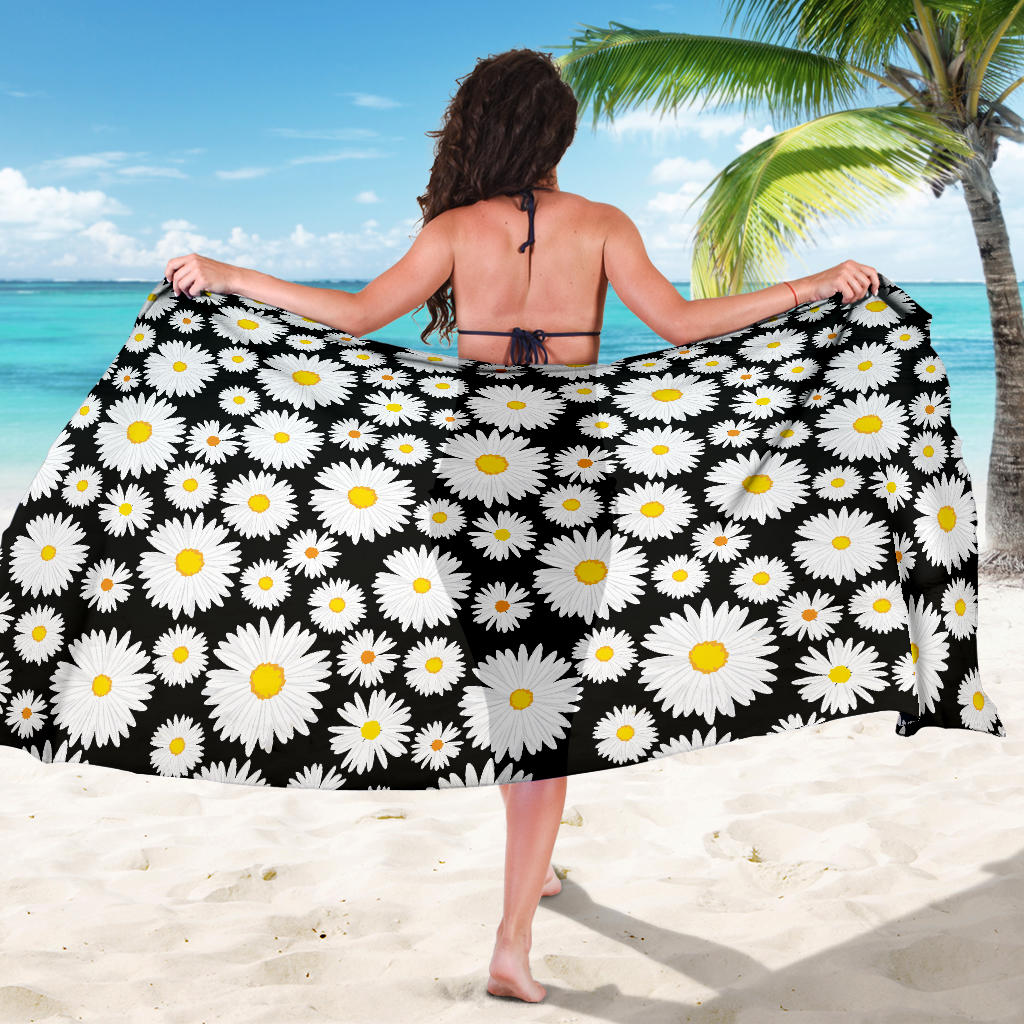 Daisy Pattern Print Design 01 Sarong Pareo Wrap